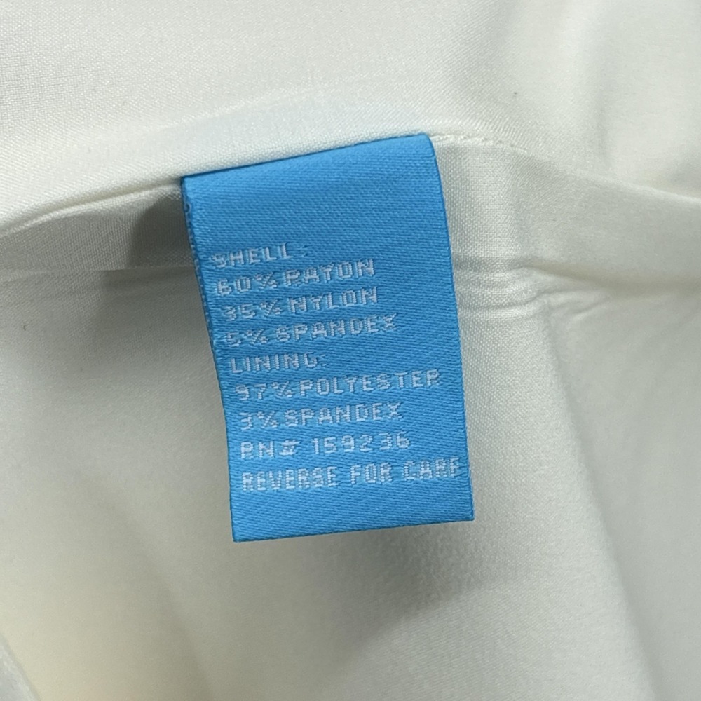 J McLaughlin Dress Womens 6 White Sleeveless Sheath Midi Stretch Lined Murphy - Picture 6 of 11